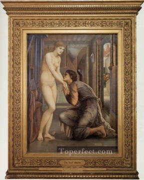 エドワード・バーン・ジョーンズ Painting - ピグマリオンとイメージ IV 魂はラファエル前派に到達 サー・エドワード・バーン・ジョーンズ